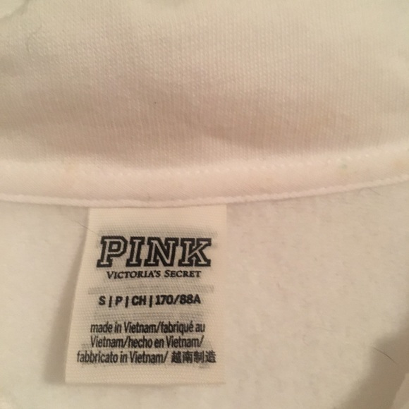 Victoria’s Secret Pink Pure white sweatshirt sz small but oversized - Picture 3 of 4